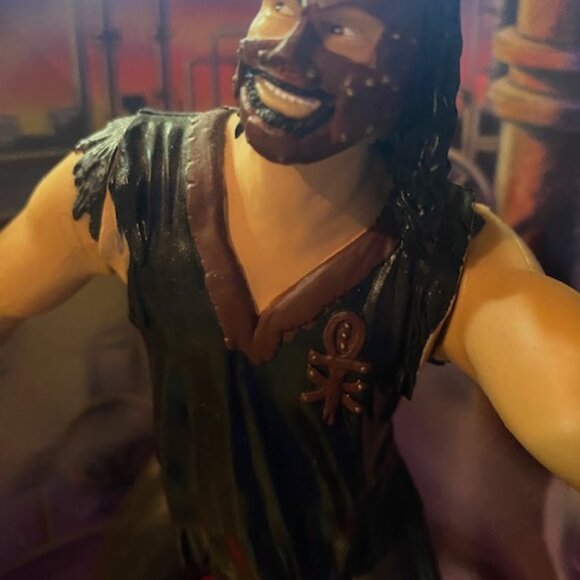 Vintage 1997 WWF Wrestling MANKIND Figure With Stand  by JAKKS - Picture 7 of 7